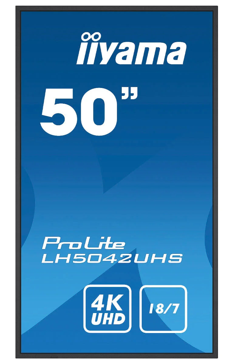 iiyama ProLite LH5042UHS-B3 50" 4K UHD Professional Digital Signage Display Digital Signage Display iiyama