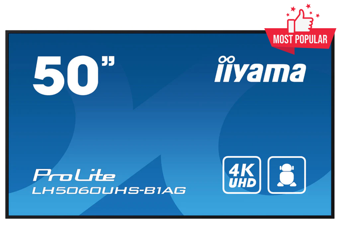 iiyama ProLite LH5060UHS-B1AG 50" 4K Ultra HD Professional Digital Signage Display Digital Signage Display iiyama