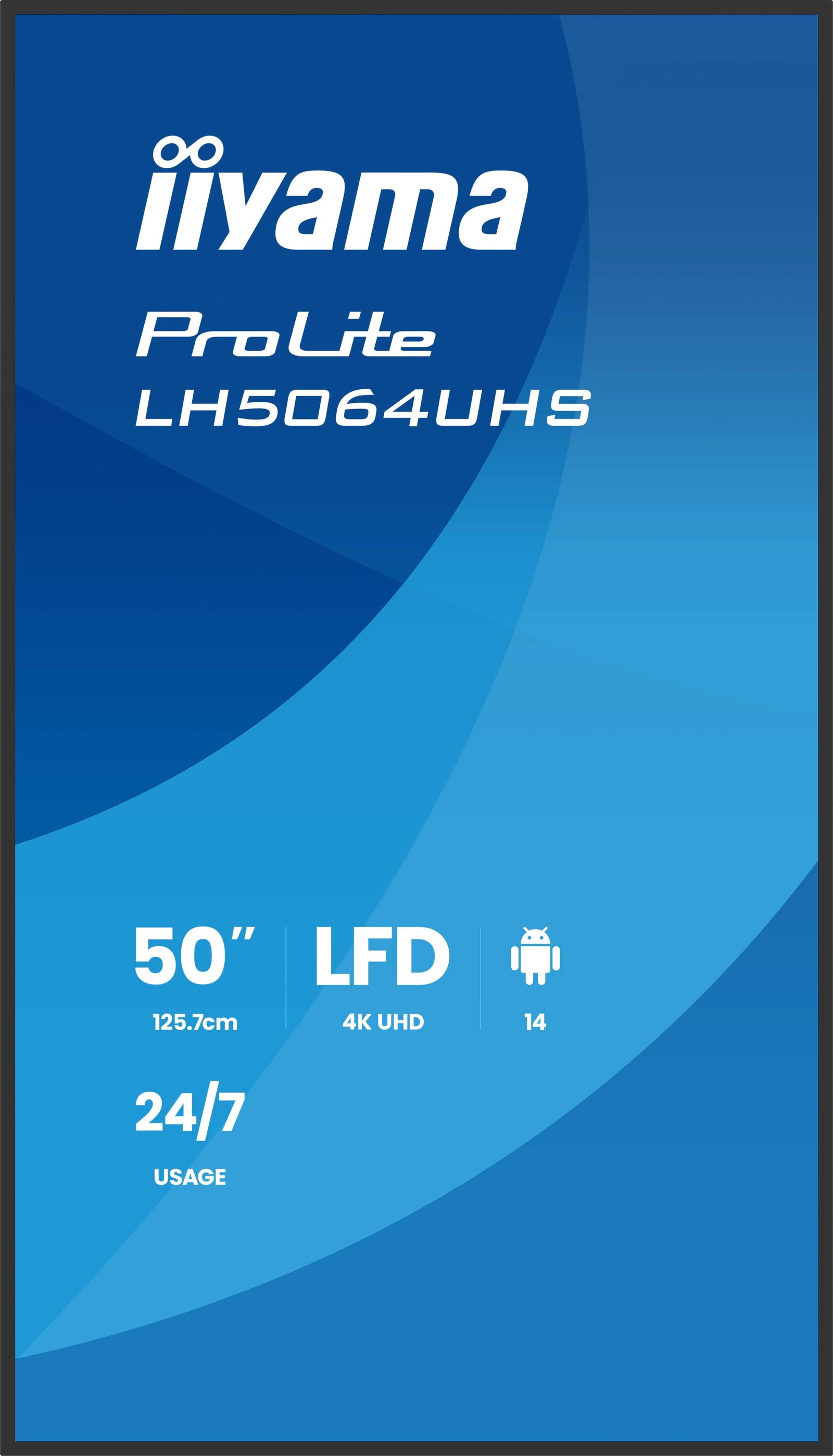iiyama ProLite LH5064UHS-B1AG 50" 4K UHD Android 14 Professional Signage Display Digital Signage Display iiyama