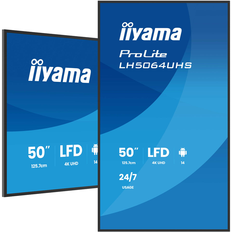 iiyama LH5064UHS-B1AG 24 7 professional commercial digital signage display