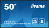 iiyama ProLite LH5065UHSB-B1AG 50" 4K Ultra HD Vivid-Bright 800 cd/m2 Digital Signage Display