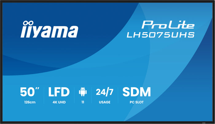 iiyama ProLite LH5075UHS-B2AG 50" 4K Ultra HD Professional Digital Signage Display Digital Signage Display iiyama