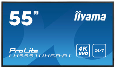 iiyama ProLite LH5551UHSB-B1 55” Professional 24/7 Digital Signage Display iiyama Large Format Displays iiyama