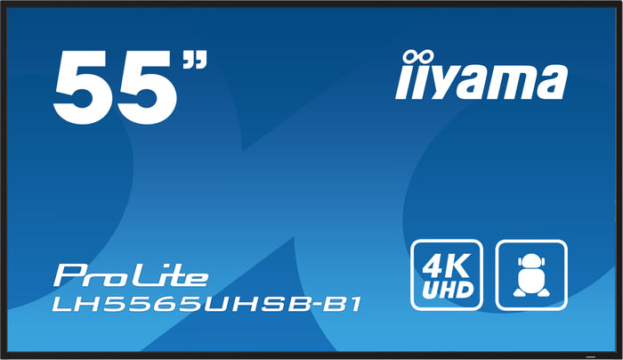 iiyama ProLite LH5565UHSB-B1 55" 4K Ultra HD Vivid-Bright 800 cd/m2 Digital Signage Display Digital Signage Display iiyama