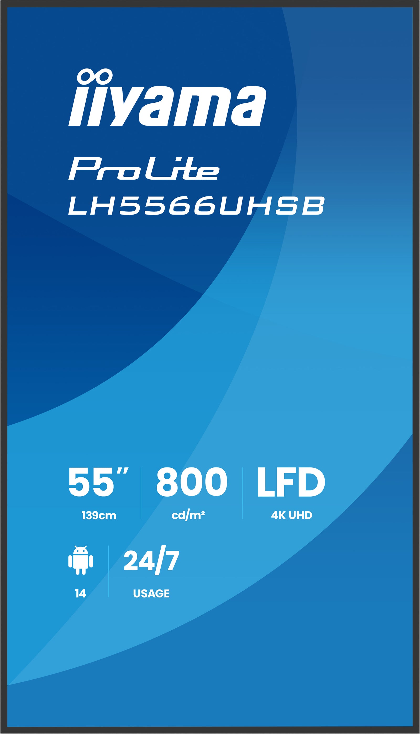 iiyama ProLite LH5566UHSB-B1AG 55" 4K UHD Professional Digital Signage Display Digital Signage Display iiyama