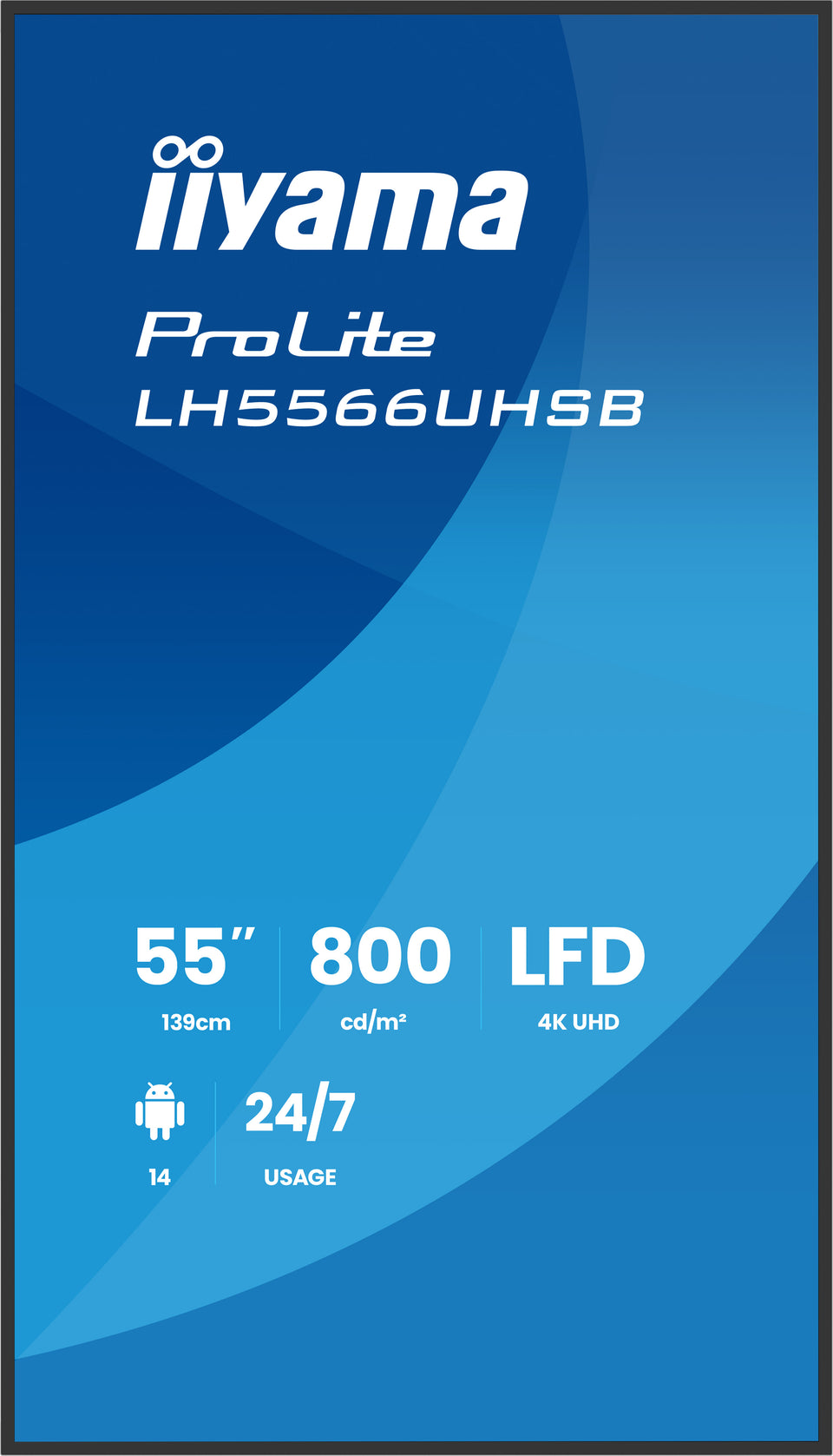 iiyama LH5566UHSB-B1AG 800 cd m2 high brightness 55 inch digital signage