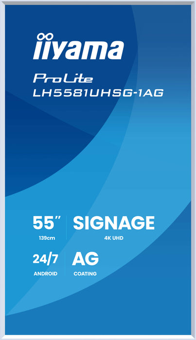 iiyama ProLite LH5581UHSG-1AG 55" 4K Ultra HD Digital Signage Display iiyama Large Format Displays iiyama