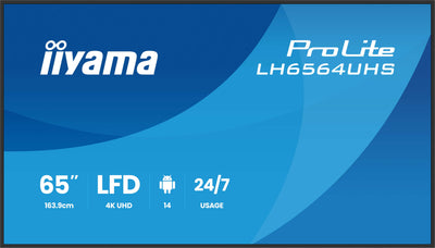iiyama ProLite LH6564UHS-B1AG 65" 4K UHD Powerful Professional Digital Signage Display iiyama Large Format Displays iiyama