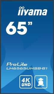 iiyama ProLite LH6565UHSB-B1 65" 4K Ultra HD Vivid-Bright 800 cd/m2 Digital Signage Display Digital Signage Display iiyama