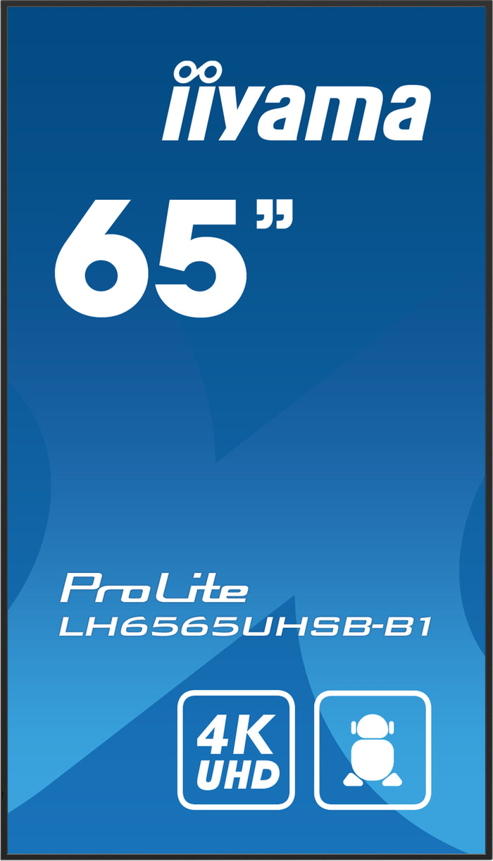 iiyama ProLite LH6565UHSB-B1 65" 4K Ultra HD Vivid-Bright 800 cd/m2 Digital Signage Display Digital Signage Display iiyama