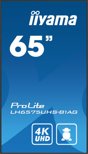 iiyama ProLite LH6575UHS-B1AG 65" 60Hz 4K Ultra HD Digital Signage Display Digital Signage Display iiyama