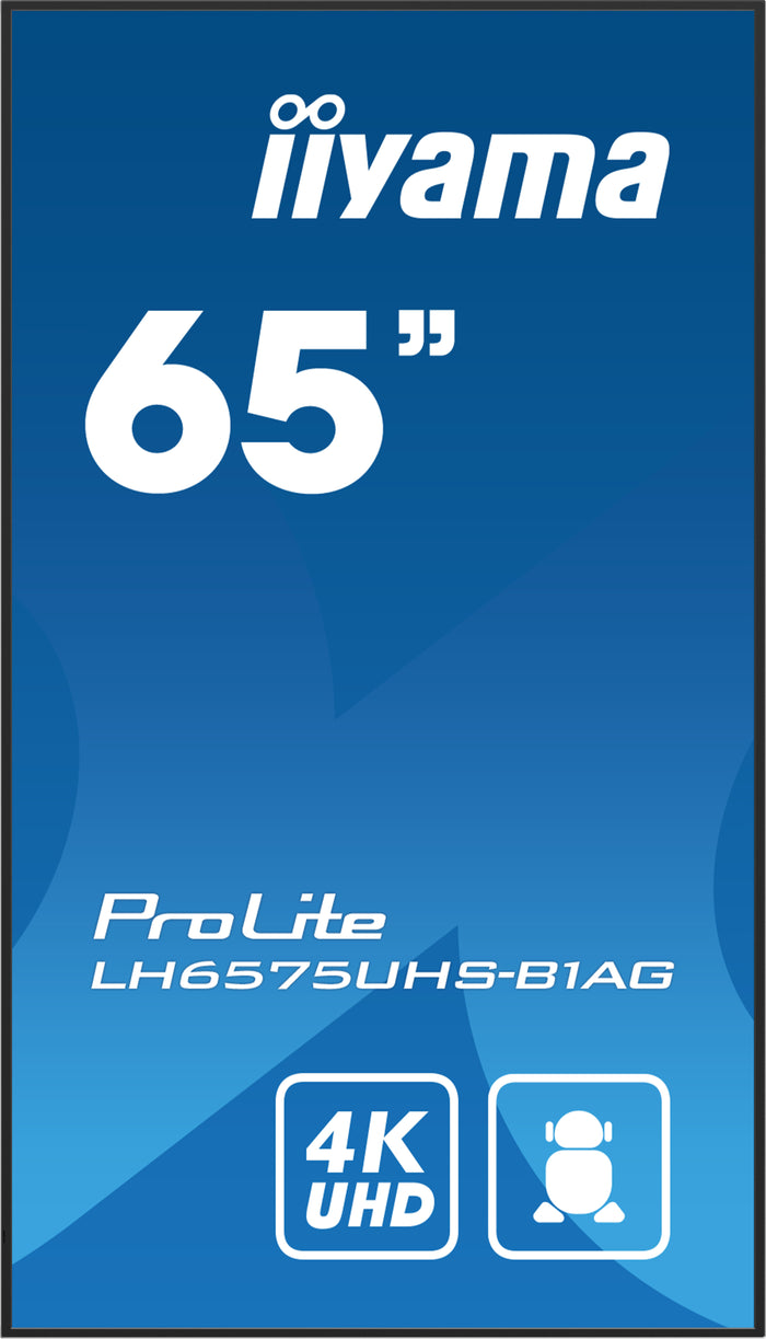 iiyama ProLite LH6575UHS-B1AG 65" 60Hz 4K Ultra HD Digital Signage Display Digital Signage Display iiyama
