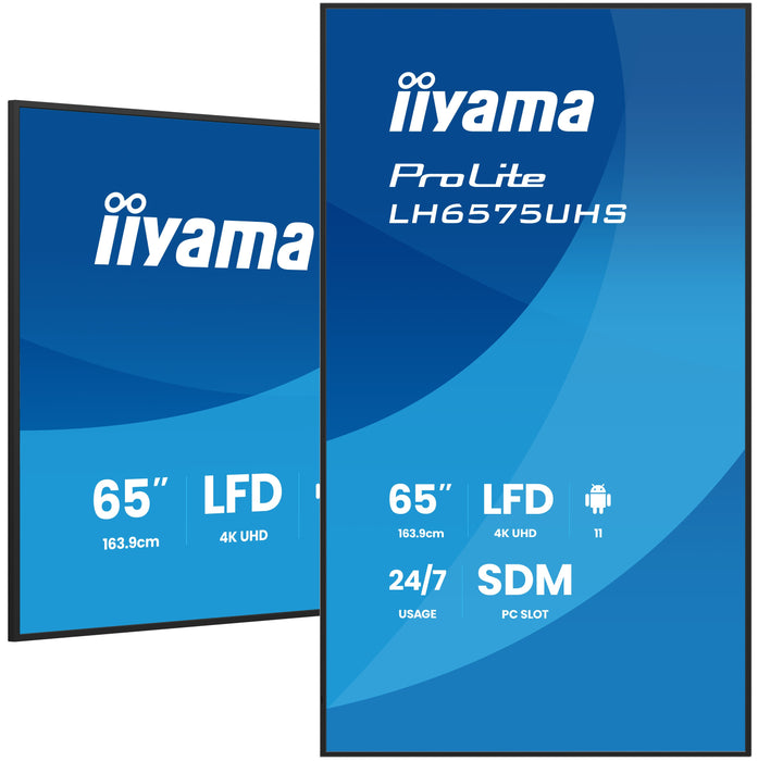 iiyama ProLite LH6575UHS-B2AG 65" 4K Ultra HD Professional Digital Signage Display iiyama Large Format Displays iiyama