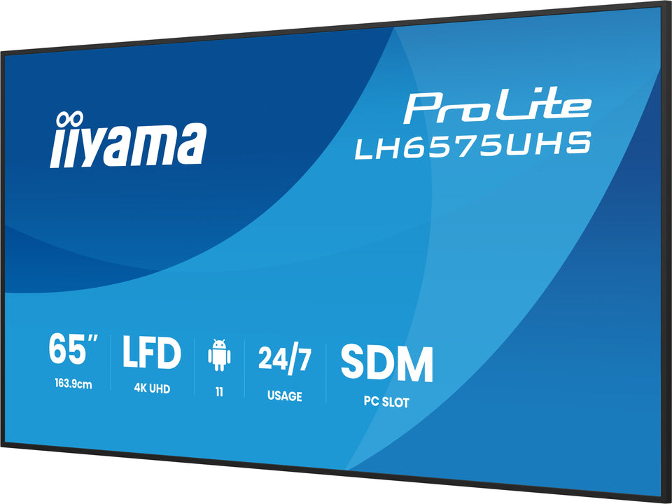 iiyama ProLite LH6575UHS-B2AG 65 inch 4K UHD professional digital signage display