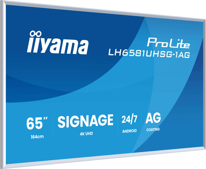 iiyama ProLite LH6581UHSG-1AG 65" 4K Ultra HD Digital Signage Display iiyama Large Format Displays iiyama