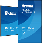 iiyama ProLite LH7564UHS-B1AG 75" 4K UHD Android 14 Professional Signage Display Digital Signage Display iiyama