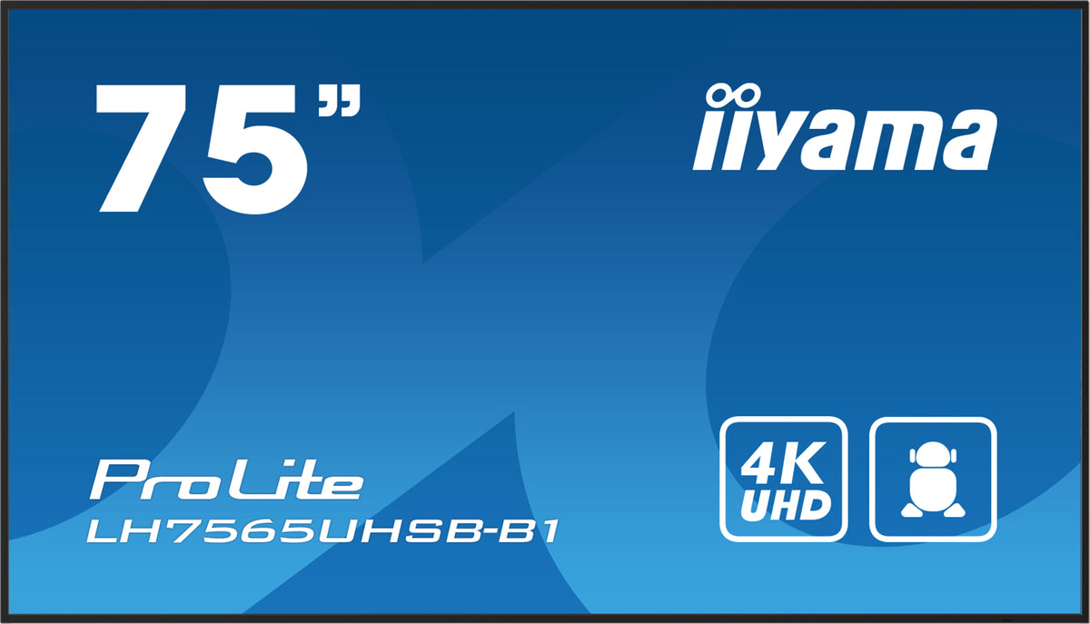 iiyama ProLite LH7565UHSB-B1 75 inch 4K UHD 800 nit digital signage display