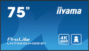 iiyama ProLite LH7565UHSB-B1 75" 4K Ultra HD Vivid-Bright 800 cd/m2 Digital Signage Display Digital Signage Display iiyama