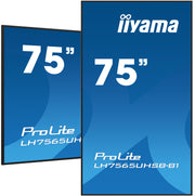 iiyama ProLite LH7565UHSB-B1 75" 4K Ultra HD Vivid-Bright 800 cd/m2 Digital Signage Display Digital Signage Display iiyama