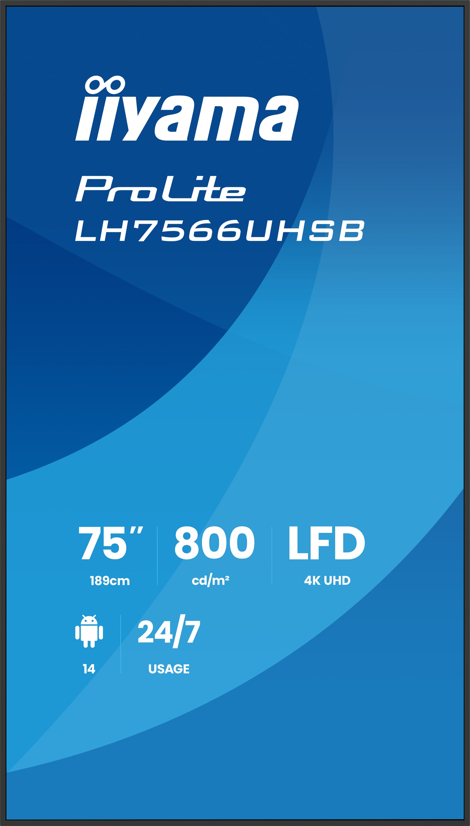 iiyama ProLite LH7566UHSB-B1AG 75" 4K UHD Professional Digital Signage Display Digital Signage Display iiyama