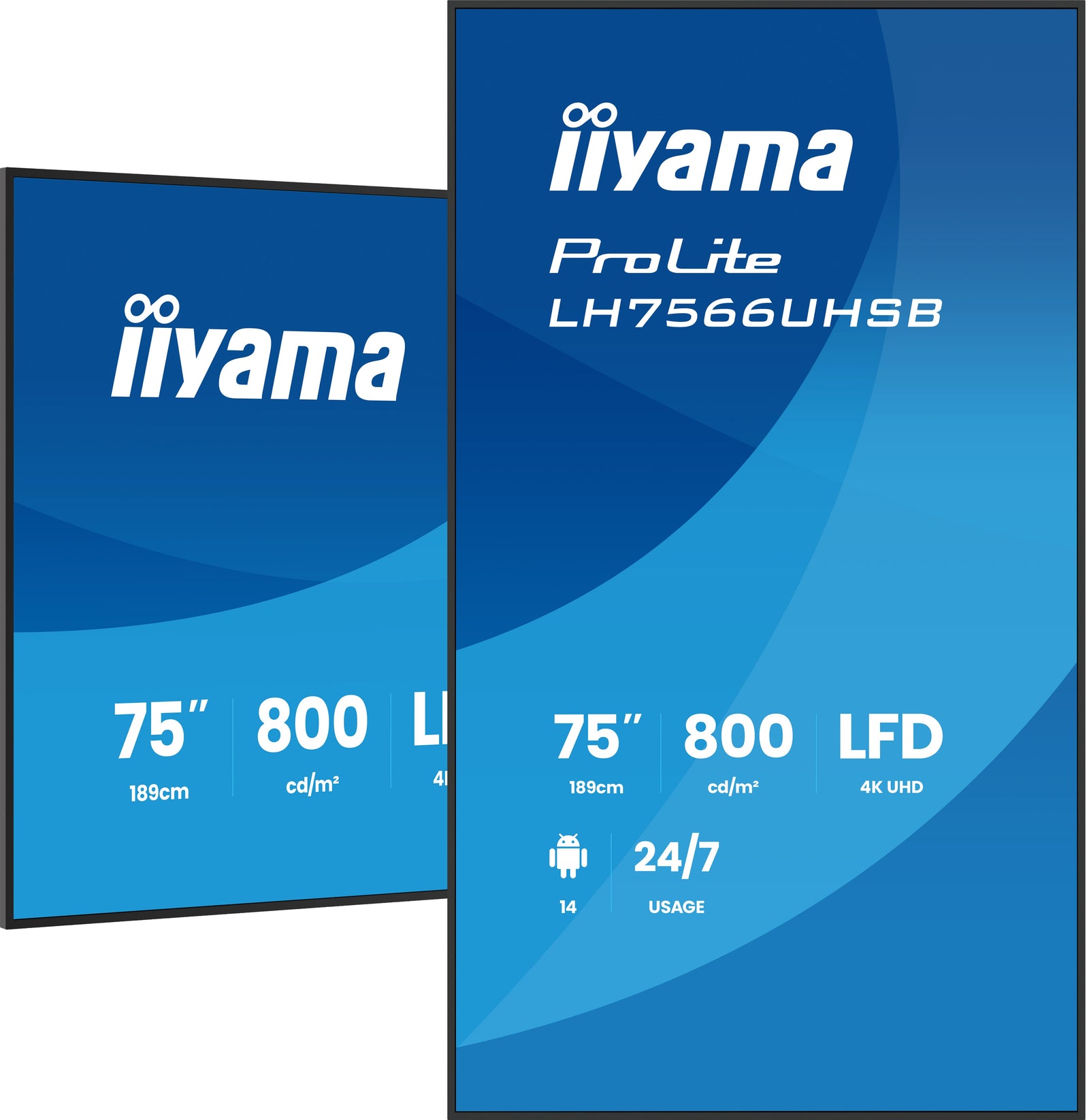 iiyama ProLite LH7566UHSB-B1AG 75" 4K UHD Professional Digital Signage Display Digital Signage Display iiyama