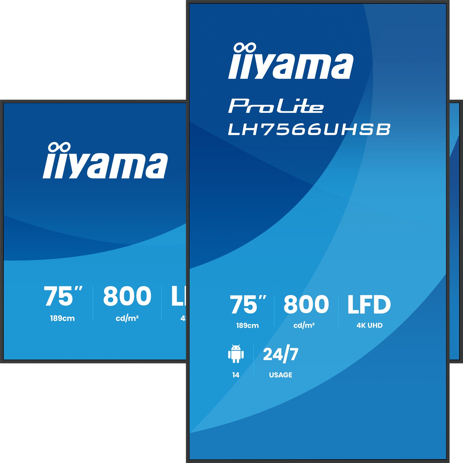 iiyama ProLite LH7566UHSB-B1AG 75" 4K UHD Professional Digital Signage Display Digital Signage Display iiyama