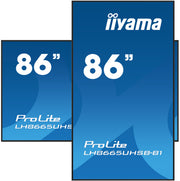 iiyama ProLite LH8665UHSB-B1 86" 4K Ultra HD Vivid-Bright 800 cd/m2 Digital Signage Display Digital Signage Display iiyama