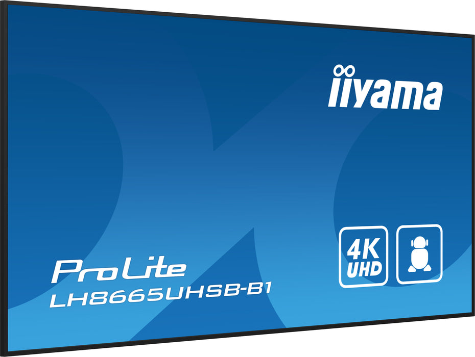 iiyama ProLite LH8665UHSB-B1 86" 4K Ultra HD 800 cd/m2 Digital Signage Display