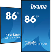 iiyama ProLite LH8675UHS-B1AG 86" 4K Ultra HD Professional Digital Signage Display Digital Signage Display iiyama