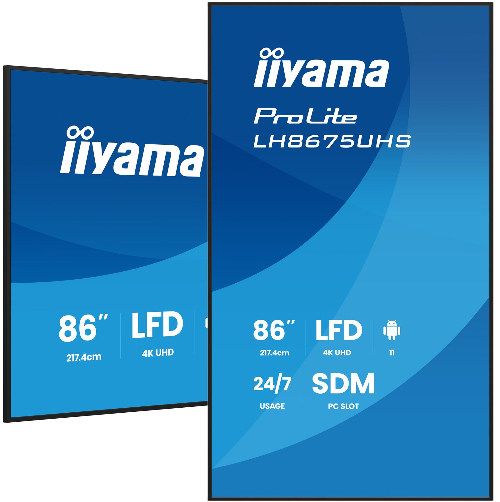 iiyama ProLite LH8675UHS-B2AG 86" 4K Ultra HD Professional Digital Signage Display Digital Signage Display iiyama