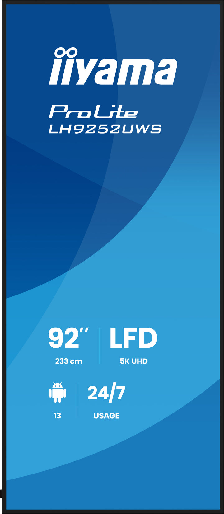 iiyama LH9252UWS-B1AG 92 inch 5K UltraWide VA professional display