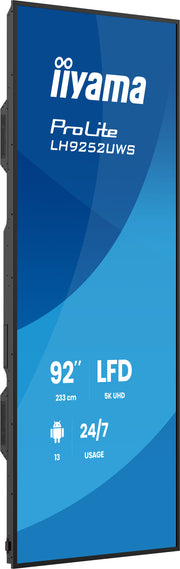 iiyama ProLite LH9252UWS-B1AG 92" 5K Android 13 Ultra-Wide Professional Digital Signage Display Digital Signage Display iiyama