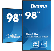 iiyama Prolite LH9852UHS-B3 98" 4K UHD Professional Digital Signage Display Digital Signage Display iiyama