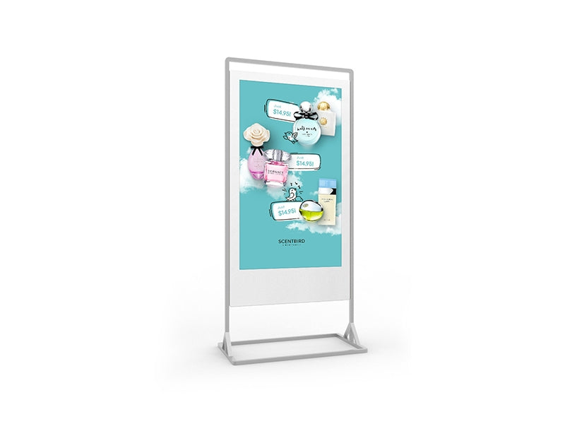 Moove SMBSB43HD8 – 43" Superslim Freestanding Double-Sided Digital Poster | Full HD Freestanding Digital Signage Display ScreenMoove