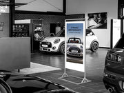 Moove SMBSB43HD8 – 43" Superslim Freestanding Double-Sided Digital Poster | Full HD Freestanding Digital Signage Display ScreenMoove