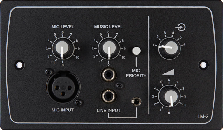 Cloud Electronics LM-2B/W - Line/Mic/Remote Active Input Plate Volume Control Cloud Electronics Black