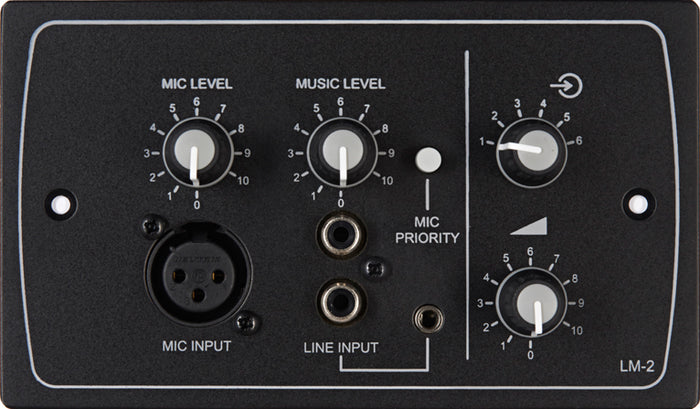 Cloud Electronics LM-2B/W - Line/Mic/Remote Active Input Plate Volume Control Cloud Electronics Black