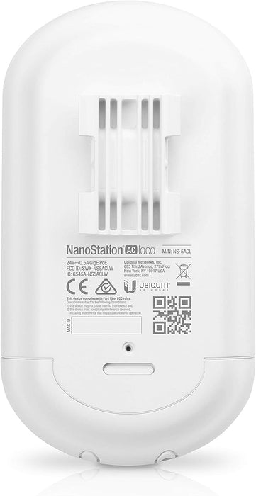 Ubiquiti NanoStation 5AC Loco 1000 Mbit/s White Power Over Ethernet  | LOCO5AC