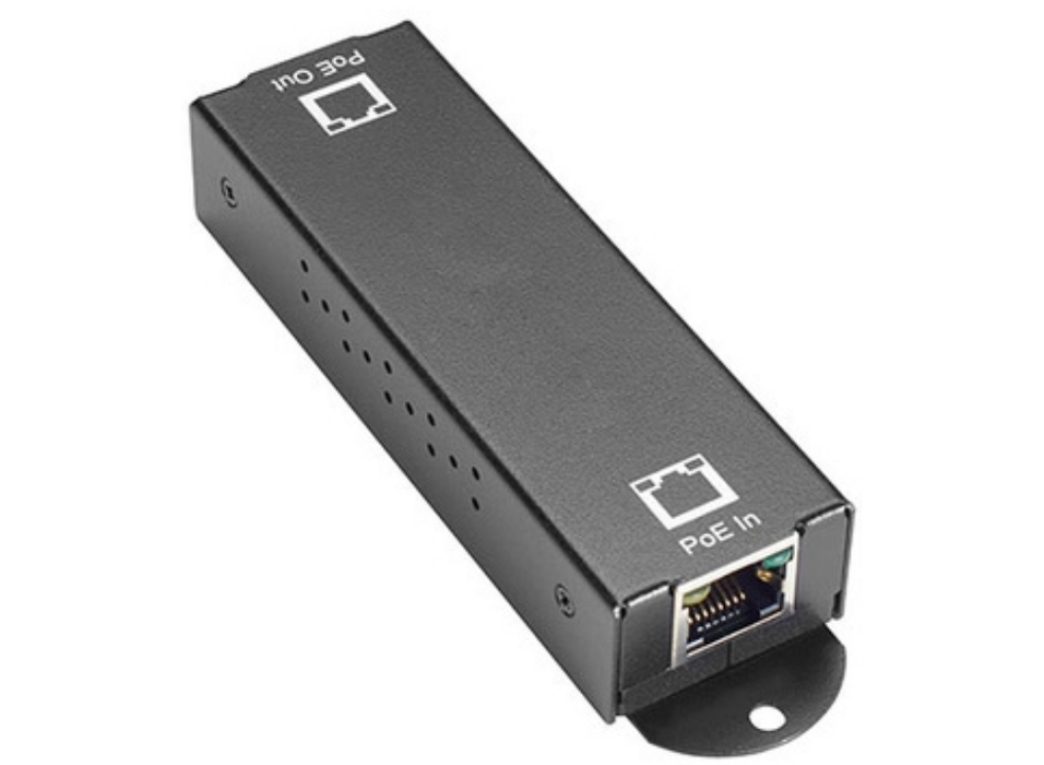 Black Box 10/100/1000BASE-T PoE+ Ethernet Repeater - 802.3at, 1-Port | LPR1111 Black Box Network PoE Adapters Black Box