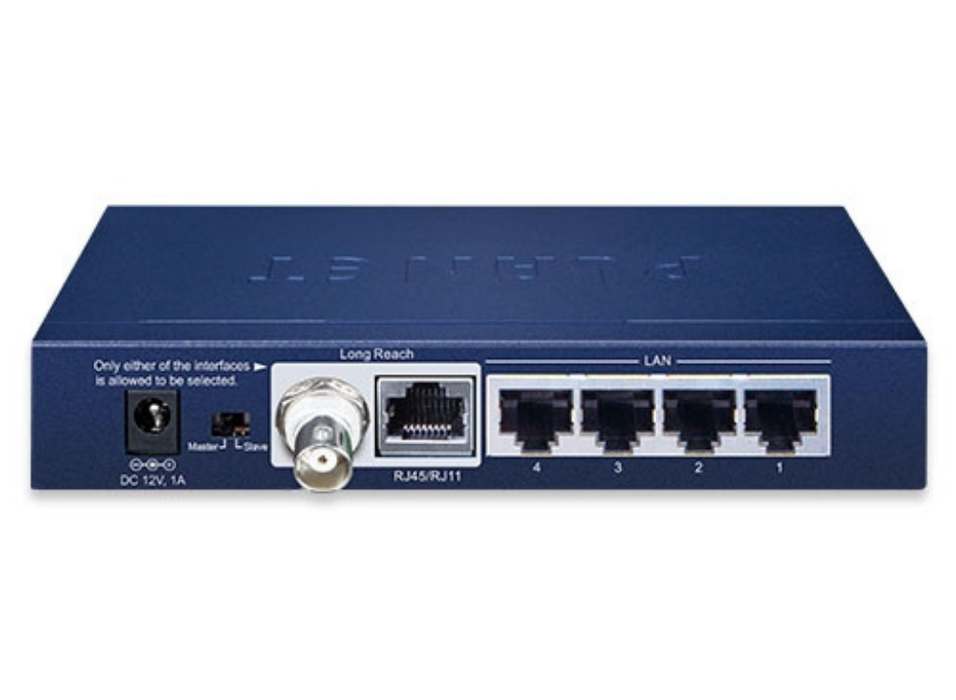 Planet 4-Port 10/100TX + 1-Port UTP/BNC Long Reach Ethernet Extender | LRE-104 Planet Network Media Converters Planet