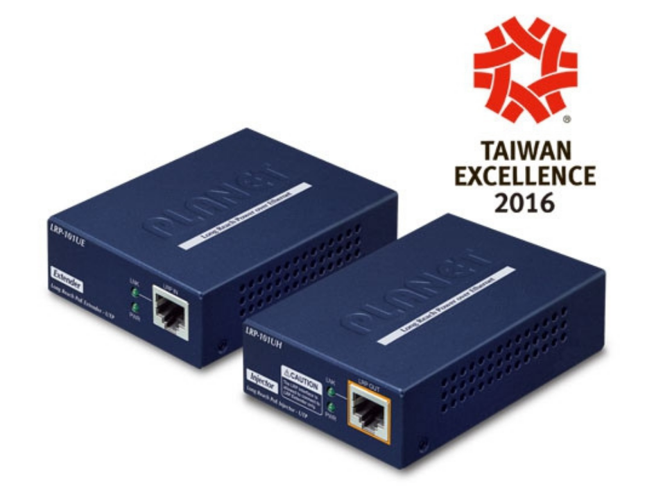 Planet 1-Port Long Reach PoE over UTP Extender Kit (LRP-101UH + LRP-101UE) | LRP-101U-KIT Planet Network Extenders Planet