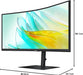 Samsung 34" S65UC ViewFinity WQHD USB-C Monitor with KVM Switch | LS34C652UAUXXU Desktop Monitor Samsung