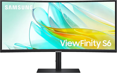 Samsung 34" S65UC ViewFinity WQHD USB-C Monitor with KVM Switch | LS34C652UAUXXU Desktop Monitor Samsung