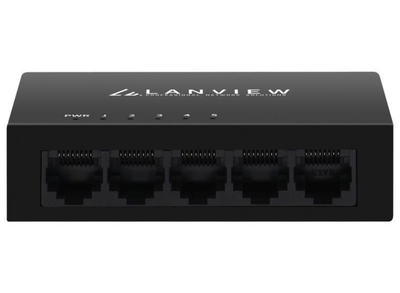Lanview 5-Port Intelligent Gigabit Network Switch | LVN-DESK-5PORT-1G Network Switches Lanview