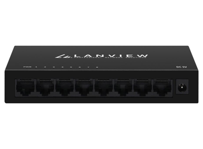 Lanview 8-Port 1000Mbps Intelligent Gigabit Network Switch | LVN-DESK-8PORT-1G Network Switches Lanview