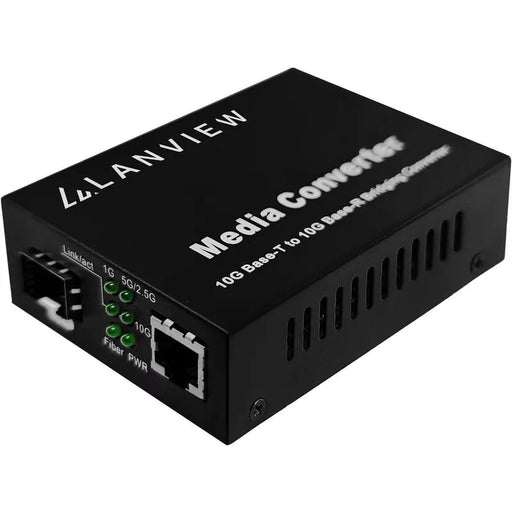 Lanview 1-Port 10GBase-X SFP+ to 1-Port 10GBase-T RJ45 802.3x Media Converter Network Media Converter Lanview