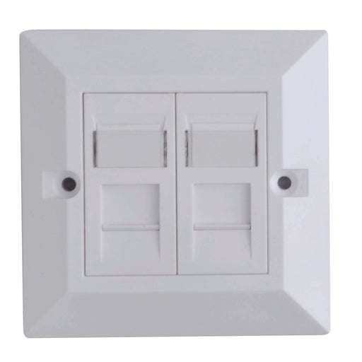 Lanview CAT6 Faceplate Dual Gang Outlet Box | LVN126188UK-2 Outlet Box Lanview