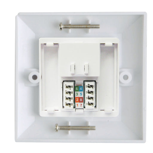 Lanview CAT6 Faceplate Single Gang Outlet Box | LVN126188UK Outlet Box Lanview