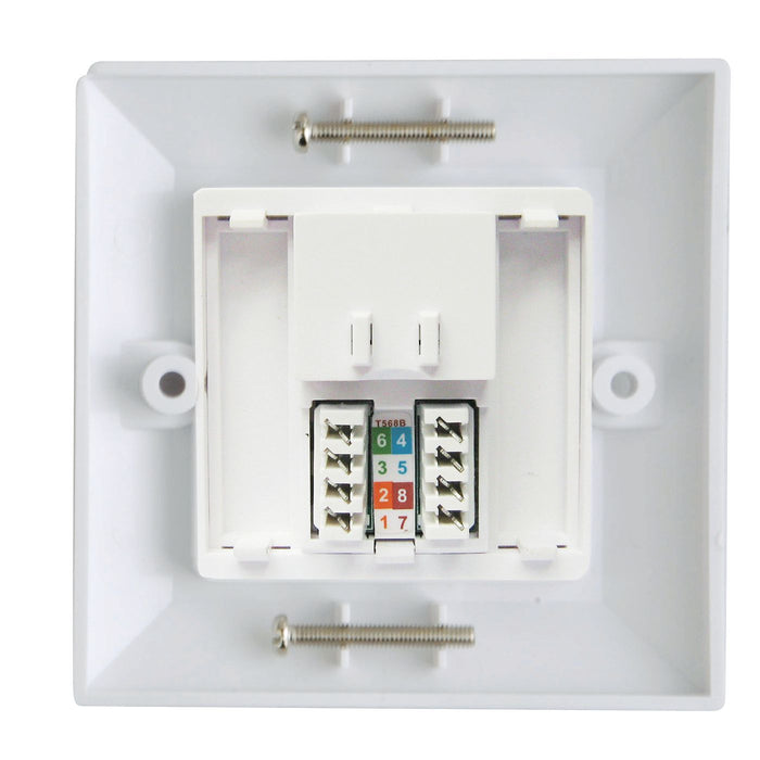 Lanview CAT6 Faceplate Single Gang Outlet Box | LVN126188UK Outlet Box Lanview