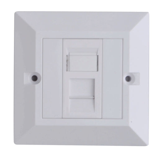 Lanview CAT6 Faceplate Single Gang Outlet Box | LVN126188UK Outlet Box Lanview